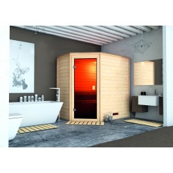 Karibu Woodfeeling Sauna Svea inkl. bronzierter Ganzglastür Karibu Woodfeeling Sauna Svea inkl. bronzierter Ganzglastür