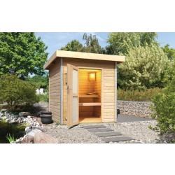 Karibu Gartensauna Pultdach Saunahaus Torge inkl. gratis Zubehörpaket Karibu Gartensauna Pultdach Saunahaus Torge inkl. gratis Zubehörpaket