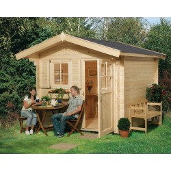 Weka 28 mm Gartenhaus Premium28 FT mit Vordach (60 cm) Weka 28 mm Gartenhaus Premium28 FT mit Vordach (60 cm)