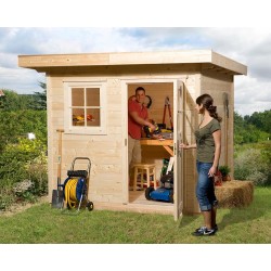 Weka 28 mm Gartenhaus 170 mit Vordach (50 cm) Weka 28 mm Gartenhaus 170 mit Vordach (50 cm)