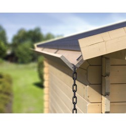 Karibu Holzdachrinnen-Set für Satteldächer - Verlängerung Karibu Holzdachrinnen-Set für Satteldächer - Verlängerung