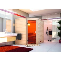 Karibu Woodfeeling Sauna Mia inkl. bronzierter Ganzglastür Karibu Woodfeeling Sauna Mia inkl. bronzierter Ganzglastür