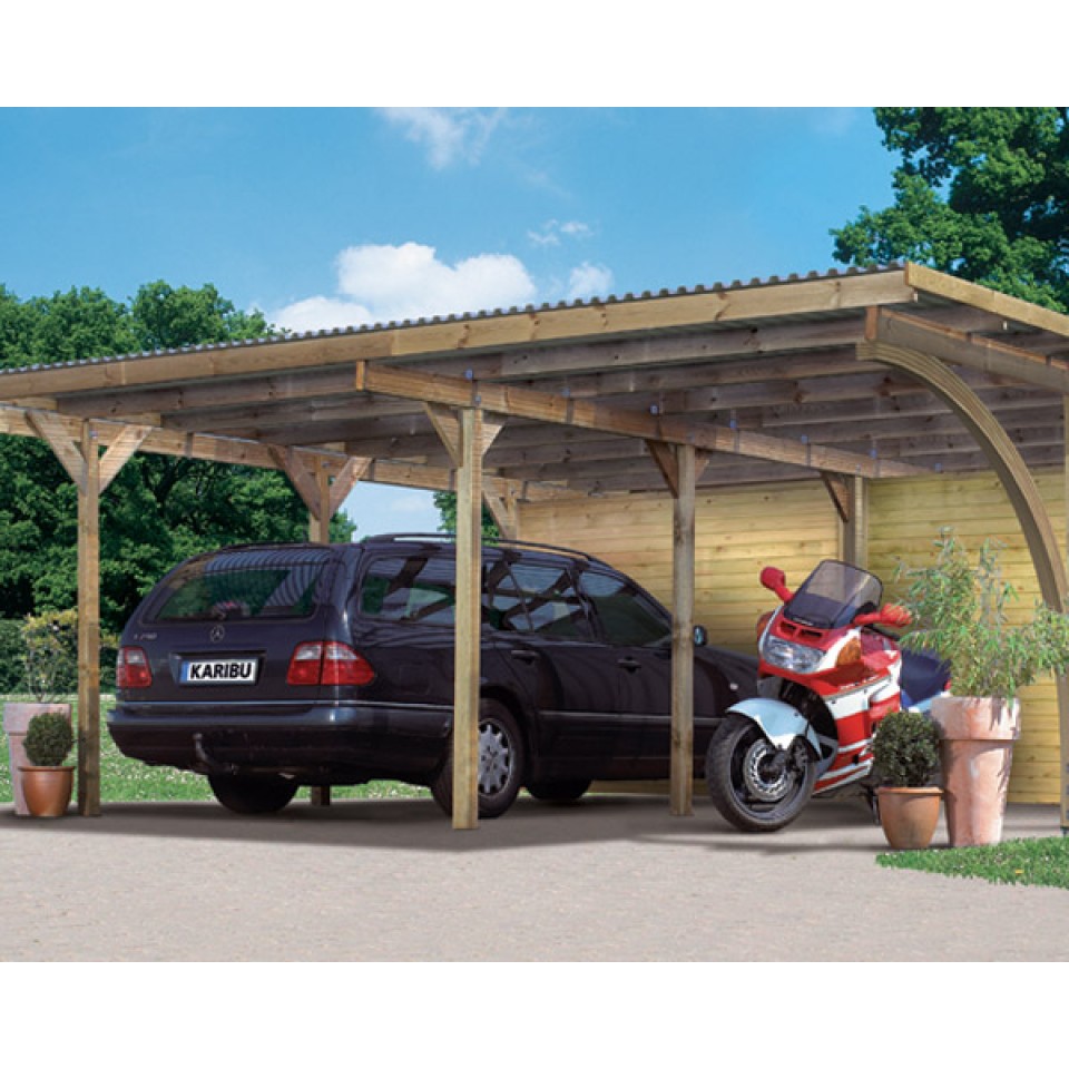 Karibu Carport Doppelcarport Eco 1 2