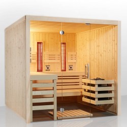 Infraworld Sauna Panorama Complete Fichte/Espe- 75 mm Multifunktionssauna Infraworld Sauna Panorama Complete Fichte/Espe- 75 mm Multifunktionssauna