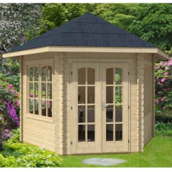 Skan Holz 28 mm Gartenhaus Madeira 3 inkl. gratis Fundamentanker/Pads Skan Holz 28 mm Gartenhaus Madeira 3 inkl. gratis Fundamentanker/Pads