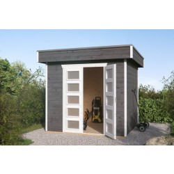 Skan Holz 28 mm Blockbohlenhaus Venlo 1 inkl. gratis Fundamentanker/Pads Skan Holz 28 mm Blockbohlenhaus Venlo 1 inkl. gratis Fundamentanker/Pads