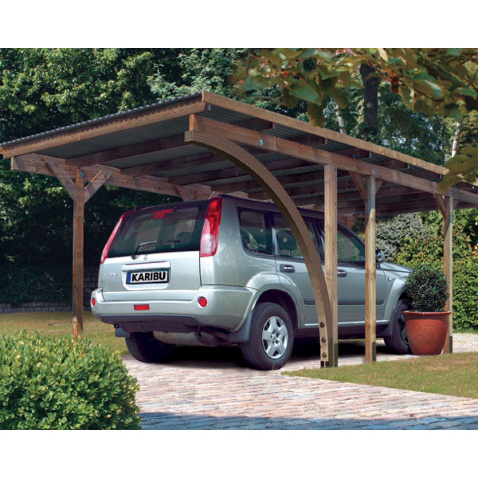 Karibu Carport Einzelcarport Eco 1 2