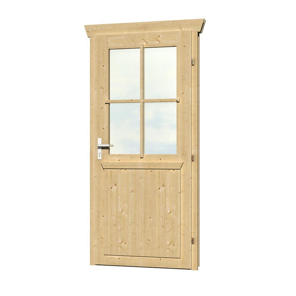 Skan Holz Einzeltür für 28 mm Gartenhäuser