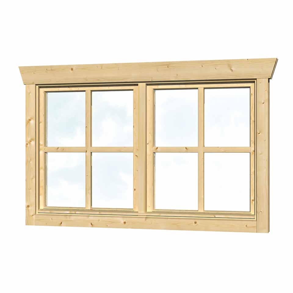 Skan Holz Doppelfenster für 28 mm Gartenhäuser