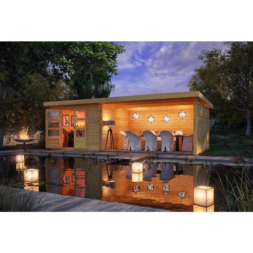 Karibu Woodfeeling Gartenhaus Bastrup 5 - 28 mm | mein ...