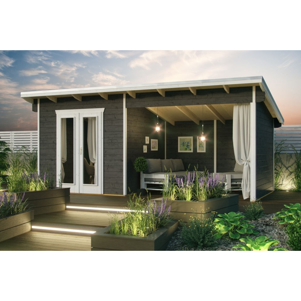 Skan Holz Gartenhaus Texel - 28 mm | mein-gartenshop24.de