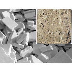 Antik Marmor Bruchmosaik 5-8 cm Travertin Noce lose im Sack 1cm Antik Marmor Bruchmosaik 5-8 cm Travertin Noce lose im Sack 1cm
