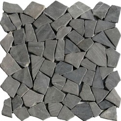 Naturstein Bruchmosaik 8 mm Dunkel Grau Naturstein Bruchmosaik 8 mm Dunkel Grau