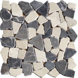 Naturstein Bruchmosaik 8 mm Grau Braun Beige Mix Naturstein Bruchmosaik 8 mm Grau Braun Beige Mix