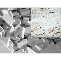 Antik Marmor Bruchmosaik 5-8 cm Travertin Chiaro lose im Sack 1cm Antik Marmor Bruchmosaik 5-8 cm Travertin Chiaro lose im Sack 1cm