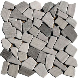 Naturstein Bruchmosaik 8 mm Grau Holzoptik Naturstein Bruchmosaik 8 mm Grau Holzoptik