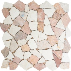 Naturstein Bruchmosaik 8 mm Hellbeige Rosa Mix Naturstein Bruchmosaik 8 mm Hellbeige Rosa Mix