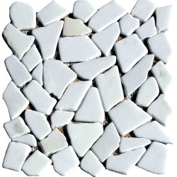 Naturstein Bruchmosaik 8 mm Weiss Naturstein Bruchmosaik 8 mm Weiss