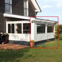 Skan Holz Polyester Partyzeltwände für Terrassenüberdachungen für die Front (Wandanbau+freistehend) Skan Holz Polyester Partyzeltwände für Terrassenüberdachungen für die Front (Wandanbau+freistehend)