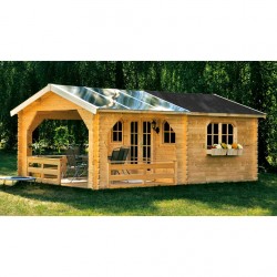Skan Holz 45 mm Gartenhaus Holmestrand/Terrassenhaus 45 inkl. gratis Fundamentanker/Pads Skan Holz 45 mm Gartenhaus Holmestrand/Terrassenhaus 45 inkl. gratis Fundamentanker/Pads
