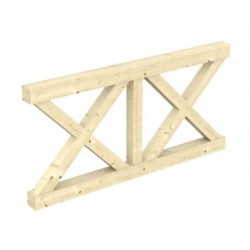 Skan Holz Andreaskreuz-Brüstung für Terrassenüberdachung Leimholz Skan Holz Andreaskreuz-Brüstung für Terrassenüberdachung Leimholz
