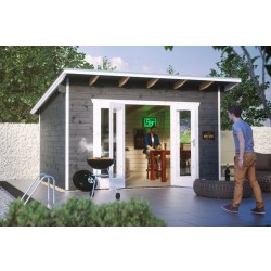 Skan Holz 28 mm Gartenhaus Ostende 2 inkl. gratis Fundamentanker/Pads Skan Holz 28 mm Gartenhaus Ostende 2 inkl. gratis Fundamentanker/Pads