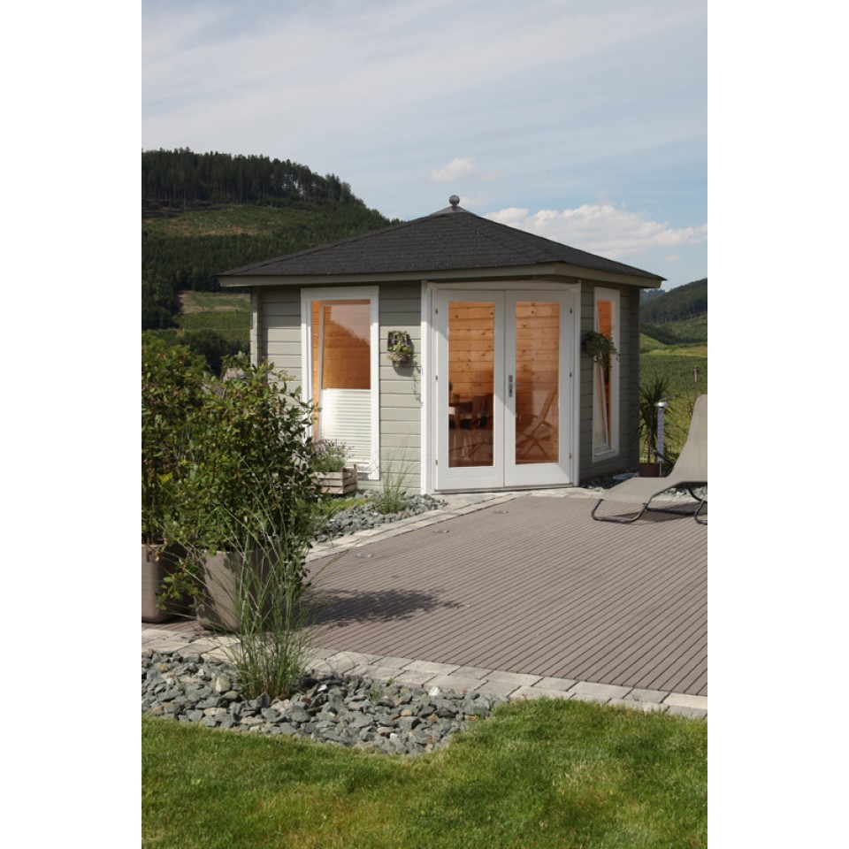 Wolff Finnhaus Gartenhaus 5-Eckhaus Katrin 44-A/B/C Sparset inkl