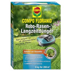 COMPO FLORANID Robo-Rasen Langzeit-Dünger 6 kg für 240 m² COMPO FLORANID Robo-Rasen Langzeit-Dünger 6 kg für 240 m²