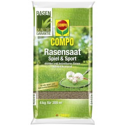 COMPO Rasensaat Spiel und Sport Aktion 4 kg für 200 m² COMPO Rasensaat Spiel und Sport Aktion 4 kg für 200 m²