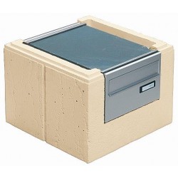 WESERWABEN Premium-Line Residenz Pfeilerelement Briefkasten Entnahme hinten WESERWABEN Premium-Line Residenz Pfeilerelement Briefkasten Entnahme hinten