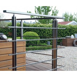 Geländer-Komplettset Aluminium Vierkantstäbe Geländer-Komplettset Aluminium Vierkantstäbe