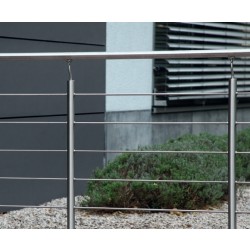 Geländer-Komplettset V2A waagerechte Stäbe Geländer-Komplettset V2A waagerechte Stäbe