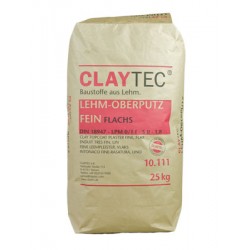 Lehm-Oberputz fein mit Flachs Sackware Lehm-Oberputz fein mit Flachs Sackware