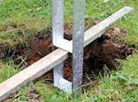 Fundament mit H-Pfostenankern bauen